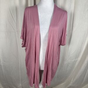 NWT Free To Love Open Pink Short Sleeved Long Cardigan Size XXXL